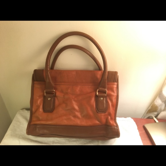 EUC LEATHER Cole Haan purse, brown and caramel - Picture 3 of 8